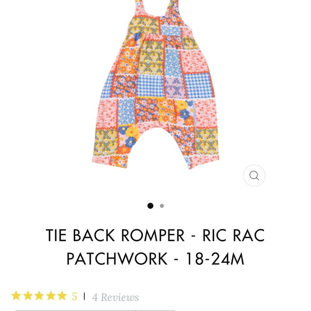 Angel Dear Tie Back Romper